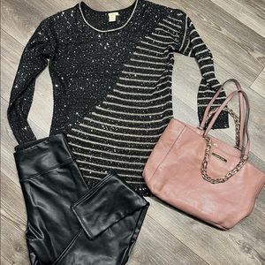 Black & Gold sequin sweater